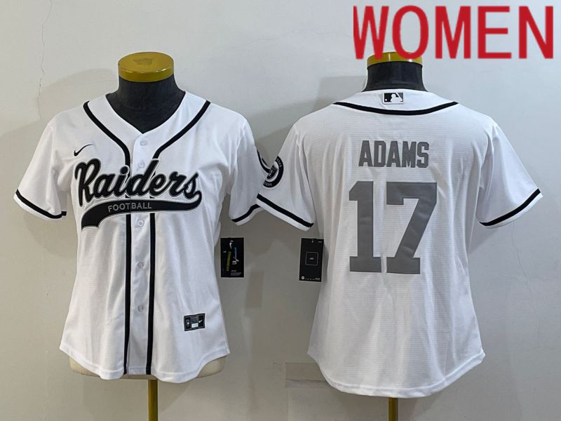 Women Oakland Raiders #17 Adams White 2022 Nike Co branded NFL Jersey->women nfl jersey->Women Jersey